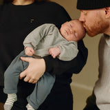 Baby Dropped Shoulder Sweater | Gray Melange