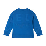 Cotton Fleece Sweatshirt With Logo Embro & Patch Dtls - air force blue