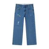 Denim Trousers Solid Color - teal