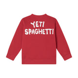 Cotton Fleece Sweatshirt With Yeti Spaghetti Pr