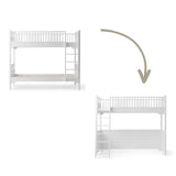Seaside Conversion kit Classic bunk bed w. vertical ladder to loft bed