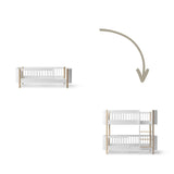 Wood Conversion kit Mini+ junior bed to low bunk bed, white/oak