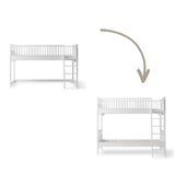 Seaside Conversion kit Classic low loft bed to bunk bed w. slant ladder 021217
