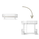 Wood Conversion kit Original day bed to loft bed, white