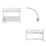 Seaside Conversion kit Classic loft bed/bunk beds to low loft bed
