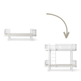 Wood Conversion kit Original bed/junior bed to bunk bed, white