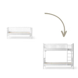 Seaside Conversion kit Classic junior day bed/low loft bed to Bunk bed w/ vertical ladder