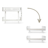 Wood Conversion kit Original bunk bed ladder end to 2 beds, white