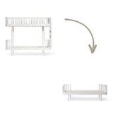 Wood Conversion kit Original bunk bed ladder bed end to bed, white