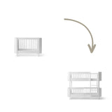 Wood Conversion kit Mini+ cot bed incl. junior kit to low bunk bed, white