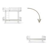 Wood Conversion kit Original bunk bed to bed, white