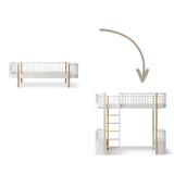 Wood Conversion kit Original day bed to loft bed, white/oak