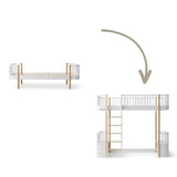 Wood Conversion kit Original bed/junior bed to loft bed, white/oak