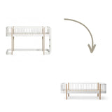Wood Conversion kit Original low loft bed ladder bed end to day bed, white/oak