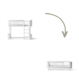 Wood Conversion kit Mini+ low loft bed to junior bed, white