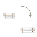 Wood Conversion kit Original junior day bed to day bed, white/oak