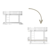 Wood Conversion kit Original low loft bed 128/138 cm to bunk bed, white