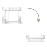 Wood Conversion kit Original loft bed to bed, white