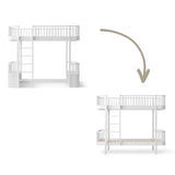 Wood Conversion kit Original loft bed to bunk bed, white