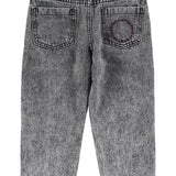 Unisex trousers - Washed black denim