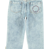 Unisex trousers - Washed blue denim