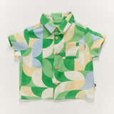 button down shirt - fougere/geometric