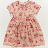 classic dress - silver peony/toile de jouy