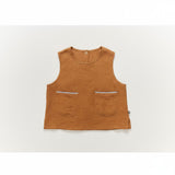 kid linen top - biscuit