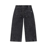 Wide leg denim pants - Slate grey