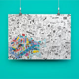 POSTER GEANT A COLORIER SURF & SKATE