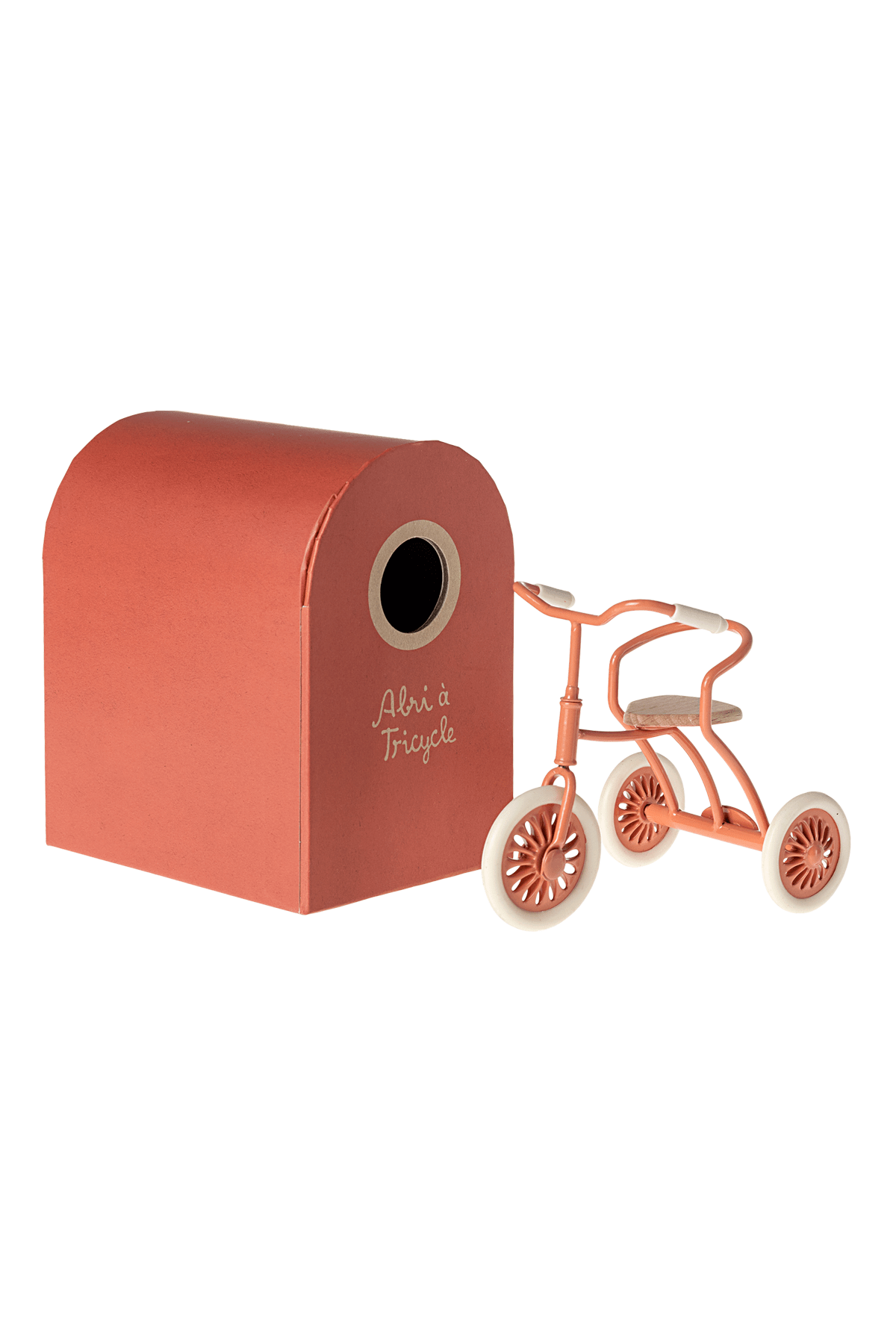 Abri a tricycle, Mouse - Coral van Maileg | Kids Conceptstore Le Fanfare