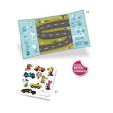 Achtergrond en herplaatsbare stickers. Auto's van Djeco | Kids Conceptstore Le Fanfare