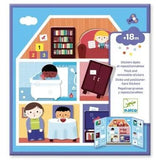 Achtergrond en herplaatsbare stickers. Huis. van Djeco | Kids Conceptstore Le Fanfare