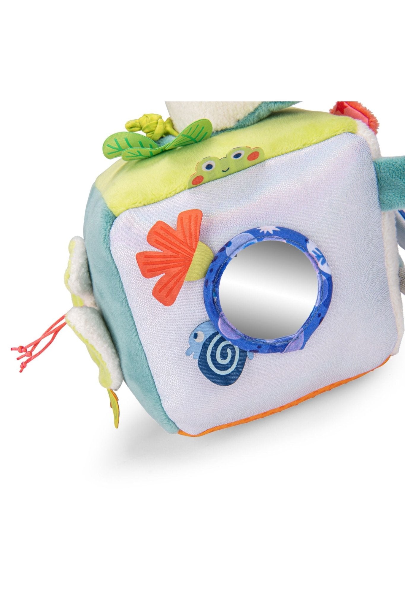 Activiteitenblok van stof - La mare aux grenouilles van Moulin Roty | Kids Conceptstore Le Fanfare