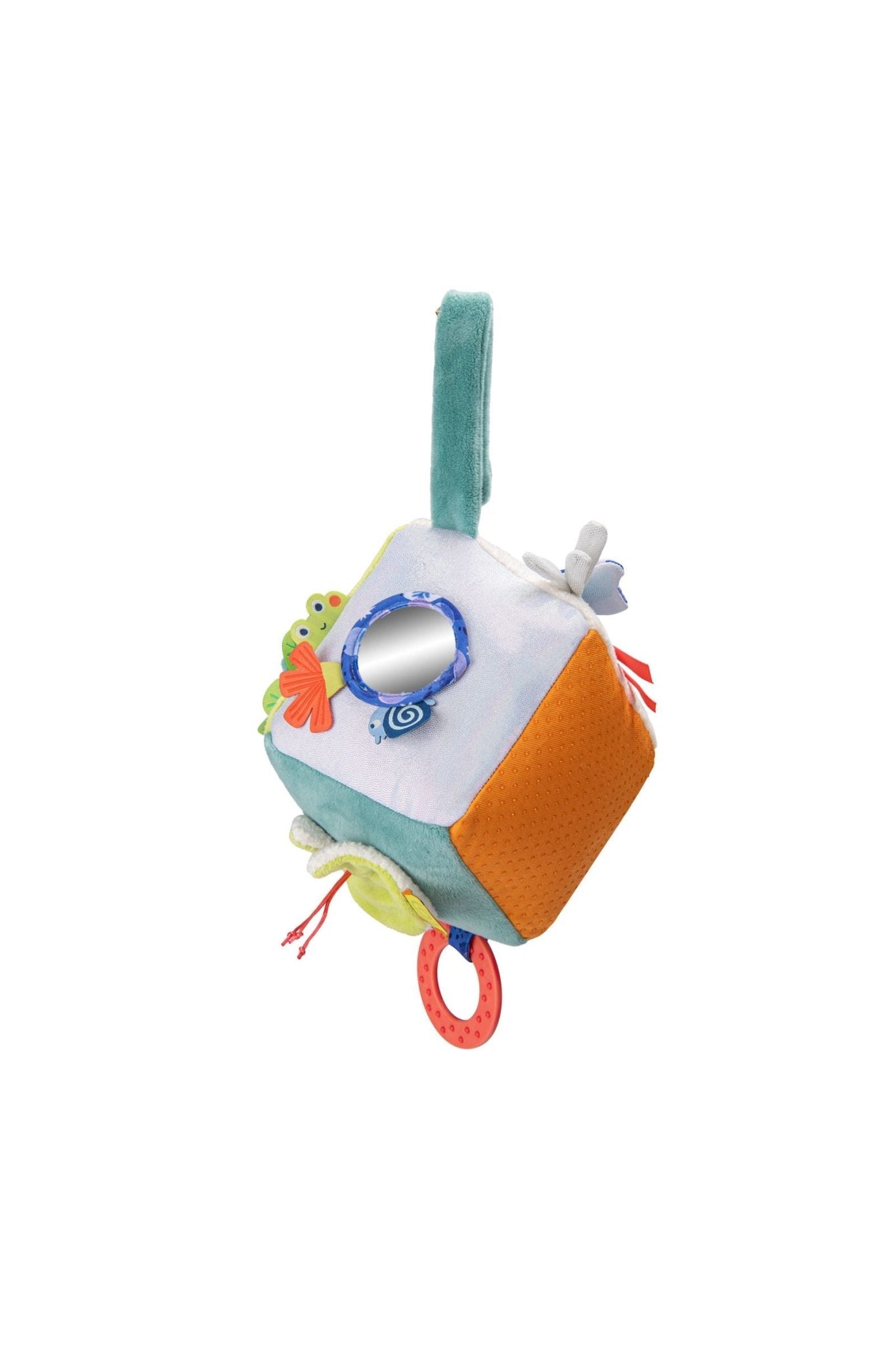 Activiteitenblok van stof - La mare aux grenouilles van Moulin Roty | Kids Conceptstore Le Fanfare