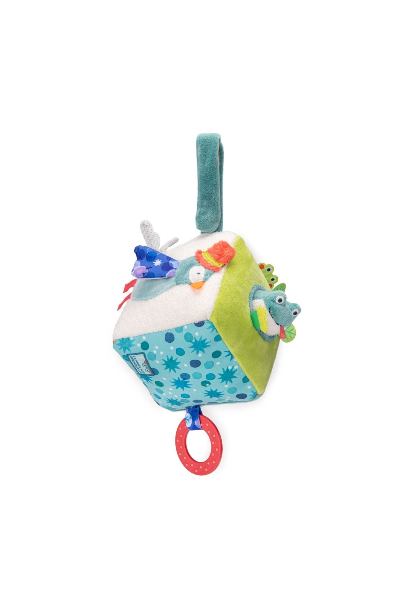 Activiteitenblok van stof - La mare aux grenouilles van Moulin Roty | Kids Conceptstore Le Fanfare