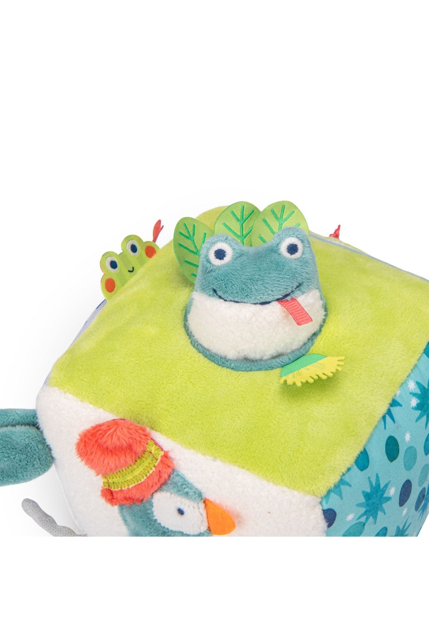 Activiteitenblok van stof - La mare aux grenouilles van Moulin Roty | Kids Conceptstore Le Fanfare