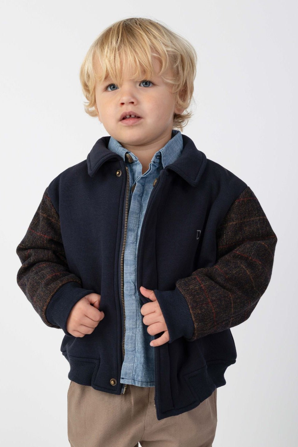 Alaric Bomber Jacket - Navy Blue van Donsje Amsterdam | Kids Conceptstore Le Fanfare