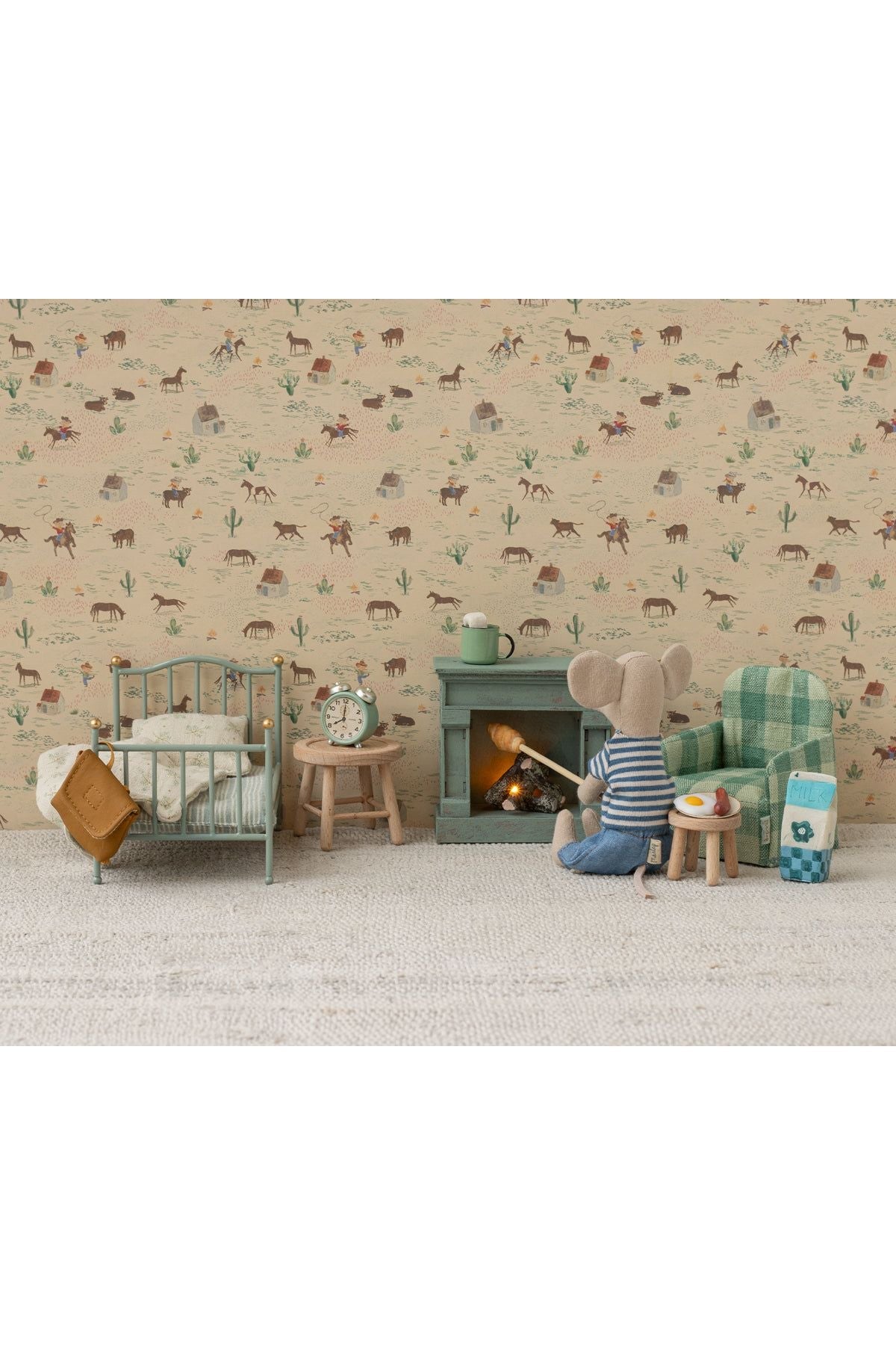 Alarm Clock, Mouse - Mint van Maileg | Kids Conceptstore Le Fanfare