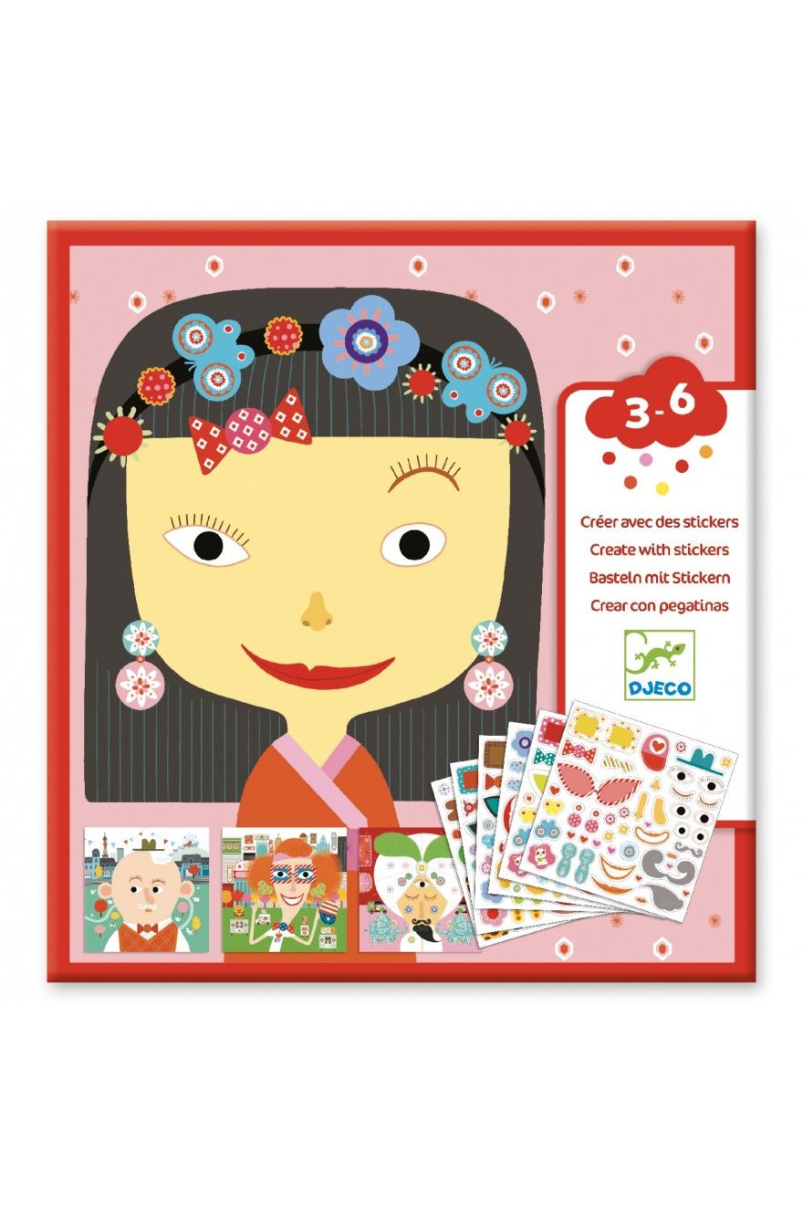 Allemaal verschillend - Creëren met stickers van Djeco | Kids Conceptstore Le Fanfare