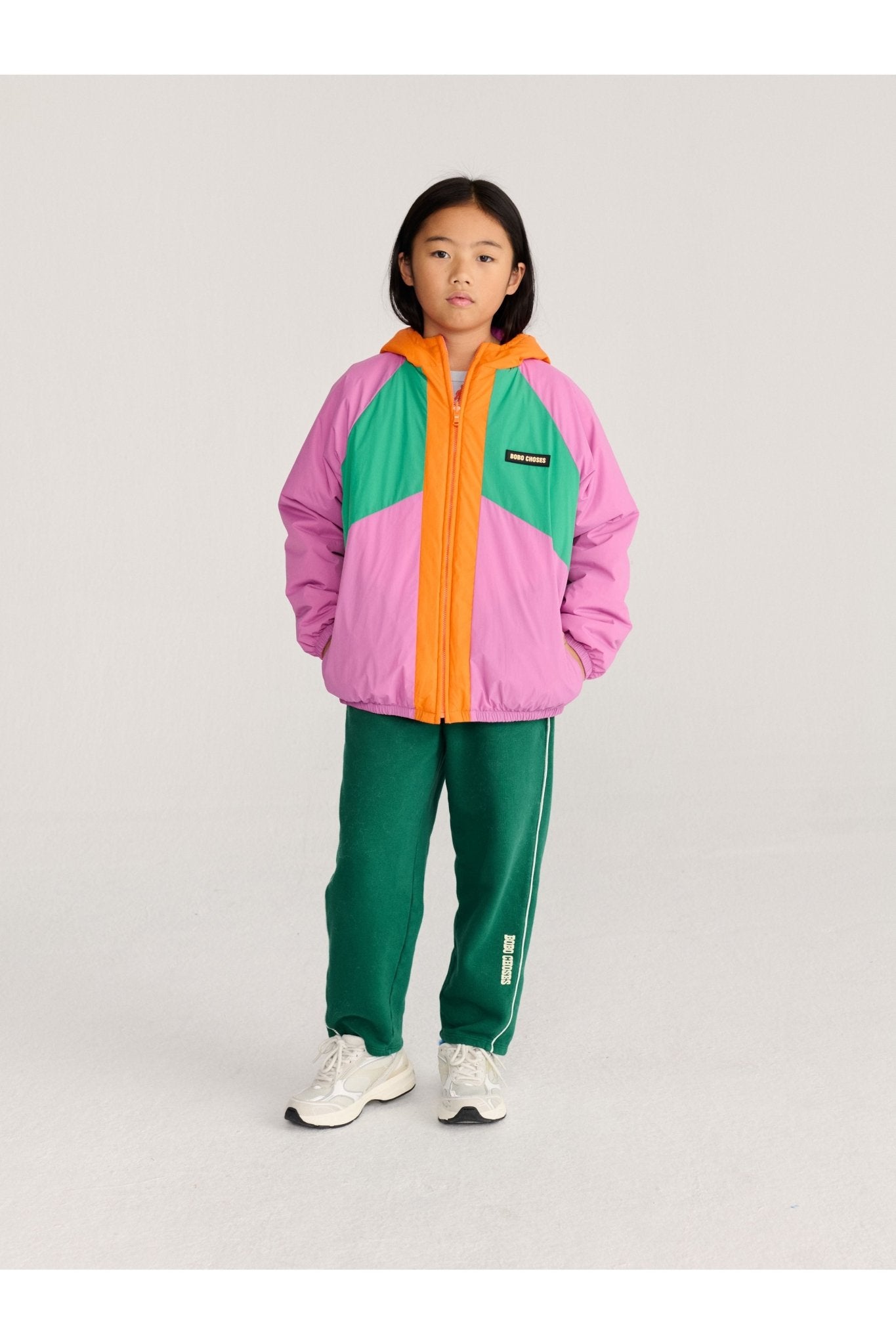 Almost Moiré all over reversible anorak - Fuchsia van Bobo Choses | Kids Conceptstore Le Fanfare