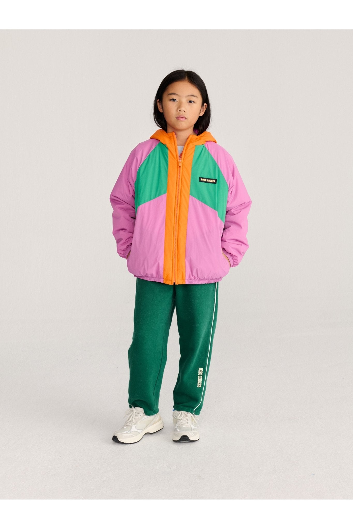 Almost Moiré all over reversible anorak - Fuchsia van Bobo Choses | Kids Conceptstore Le Fanfare