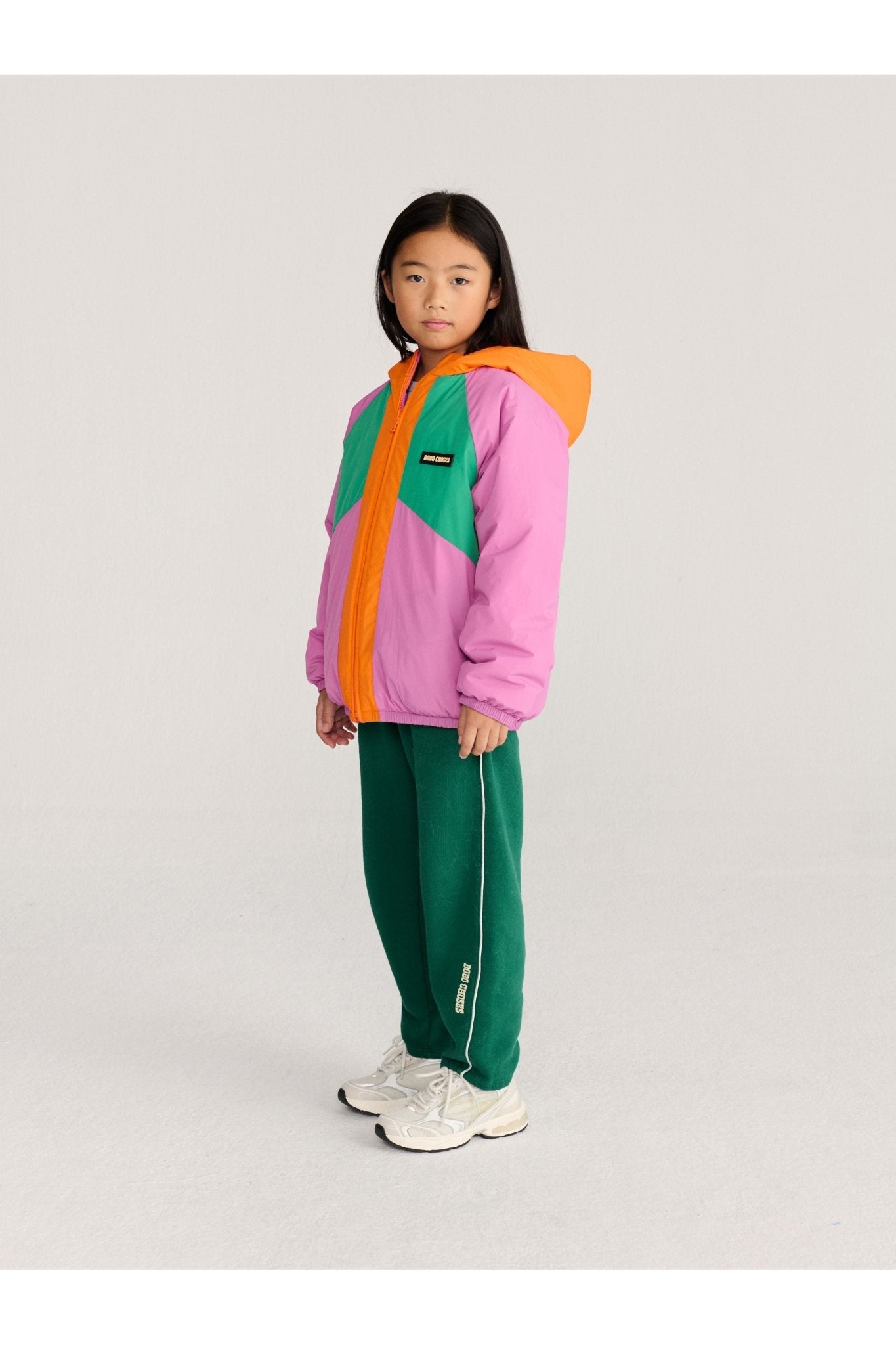 Almost Moiré all over reversible anorak - Fuchsia van Bobo Choses | Kids Conceptstore Le Fanfare