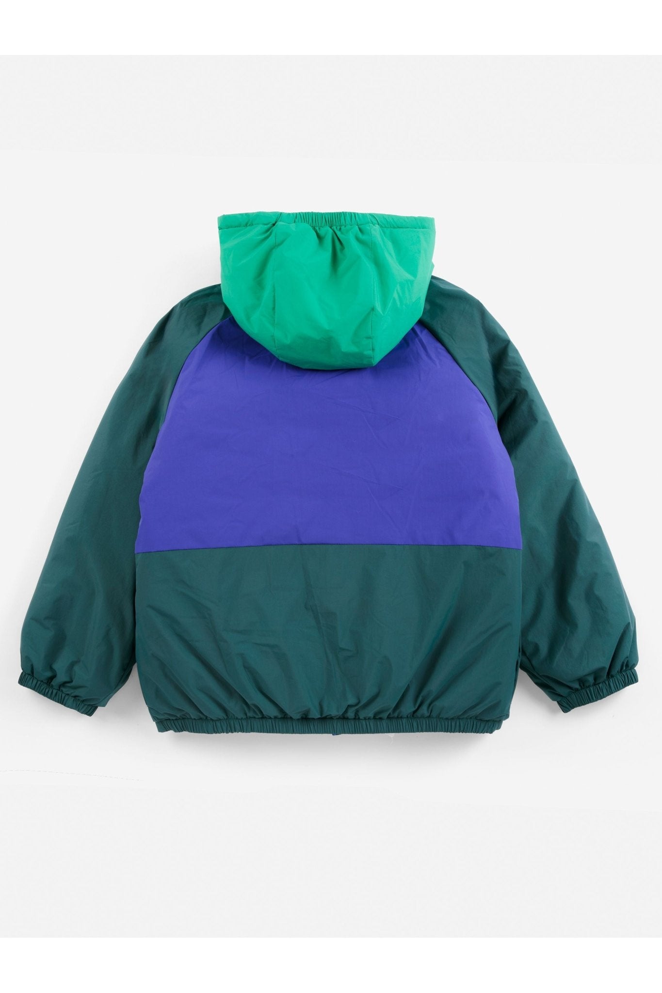 Almost Moiré all over reversible anorak - Navy Blue van Bobo Choses | Kids Conceptstore Le Fanfare