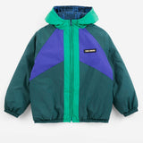 Almost Moiré all over reversible anorak - Navy Blue van Bobo Choses | Kids Conceptstore Le Fanfare