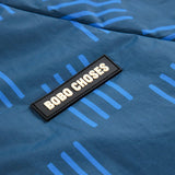 Almost Moiré all over reversible anorak - Navy Blue van Bobo Choses | Kids Conceptstore Le Fanfare
