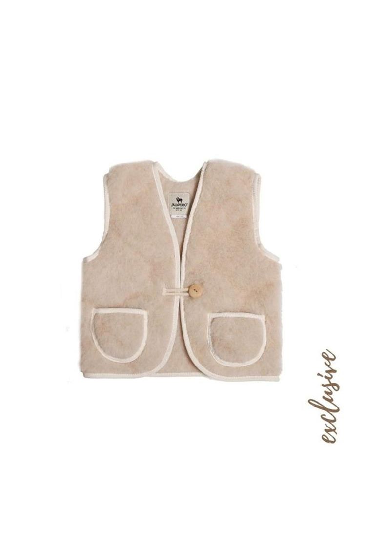 Alwero Exclusive bodywarmer Alpen Onion Junior 3D Beige van Alwero | Kids Conceptstore Le Fanfare