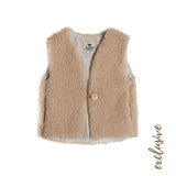 Alwero Exclusive bodywarmer Vest Junior Beige van Alwero | Kids Conceptstore Le Fanfare