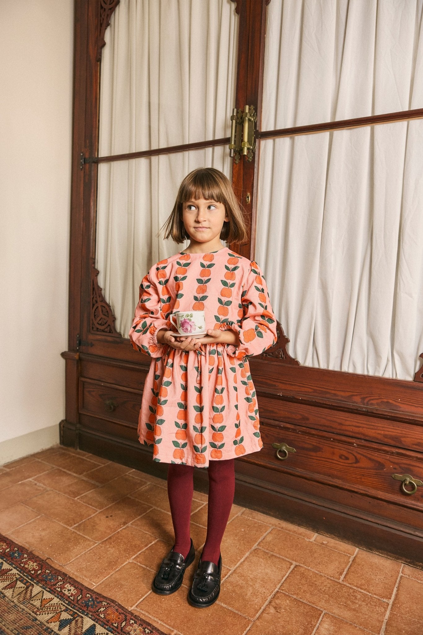 Apples Skirt - Pink van TINYCOTTONS | Kids Conceptstore Le Fanfare