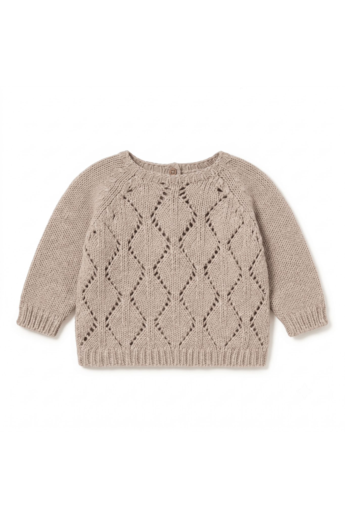 Arian openwork knit sweater - toasted van Li&me | Kids Conceptstore Le Fanfare